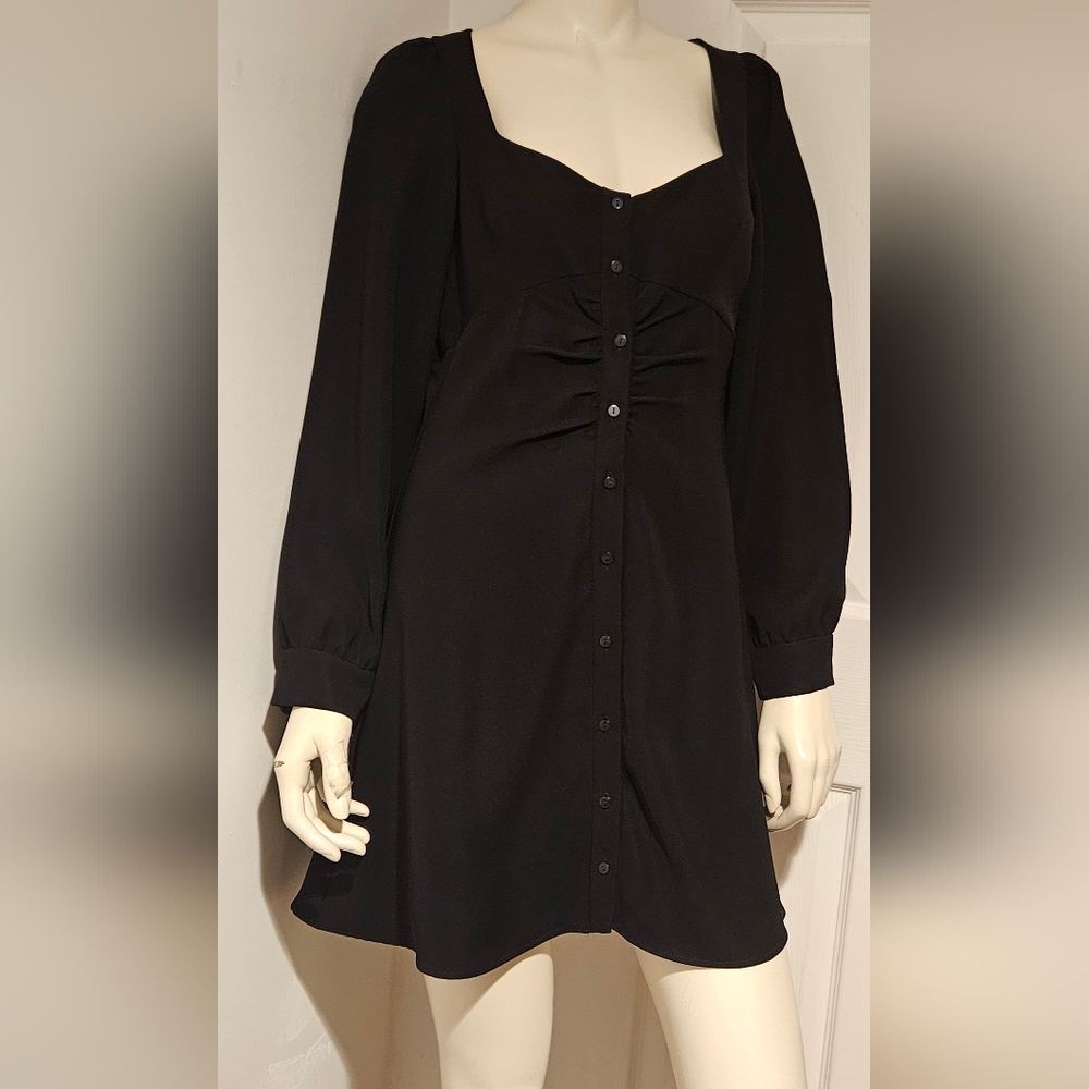 Zara Black Long Sleeve Dress